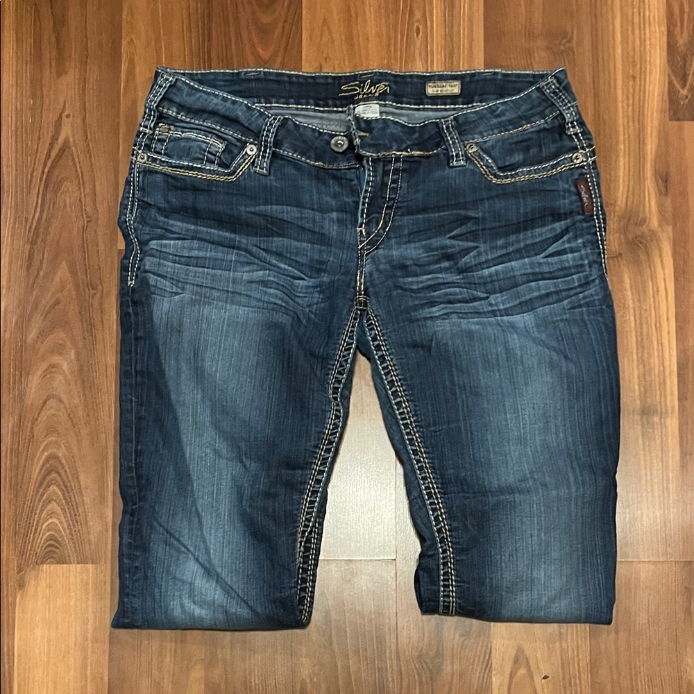 Silver Jeans Dark Blue Ankle Jeans
